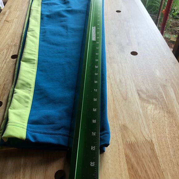 Puma Contrast Pants Mens‎ Sz M Digital Blue Sharp Green Track Athlleisure NEW - Picture 8 of 9